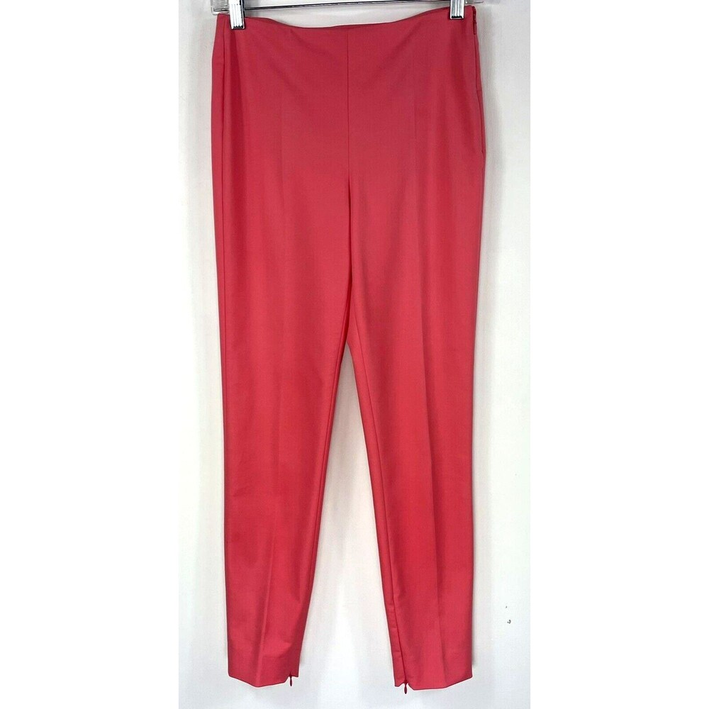 Moschino Womens Pants Size 4 Coral Side Zip with Ankle Zippers Cotton